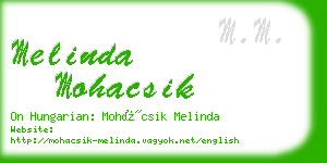 melinda mohacsik business card